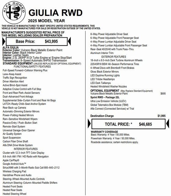 Used 2025 Alfa Romeo Giulia image 2