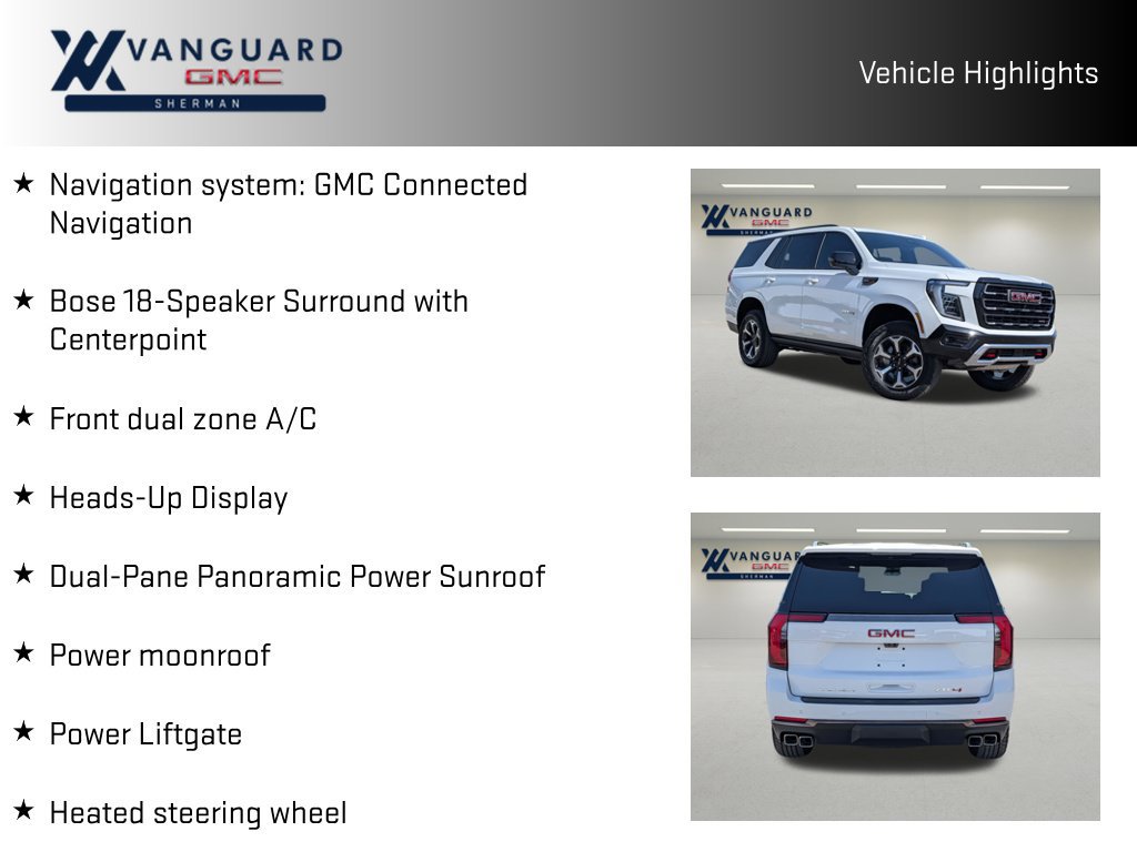 New 2026 GMC Yukon AT4 Ultimate w/ LPO, Floor Liner Package AWD/4WD image 10