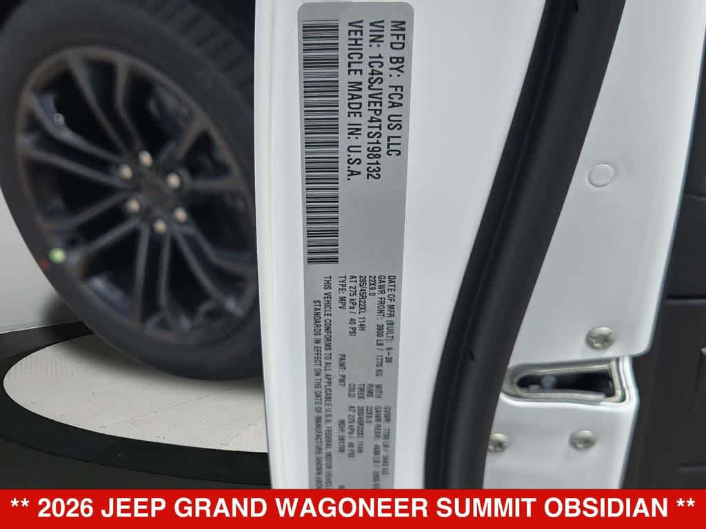 New 2026 Jeep Grand Wagoneer Summit w/ Premium Group III AWD/4WD image 36