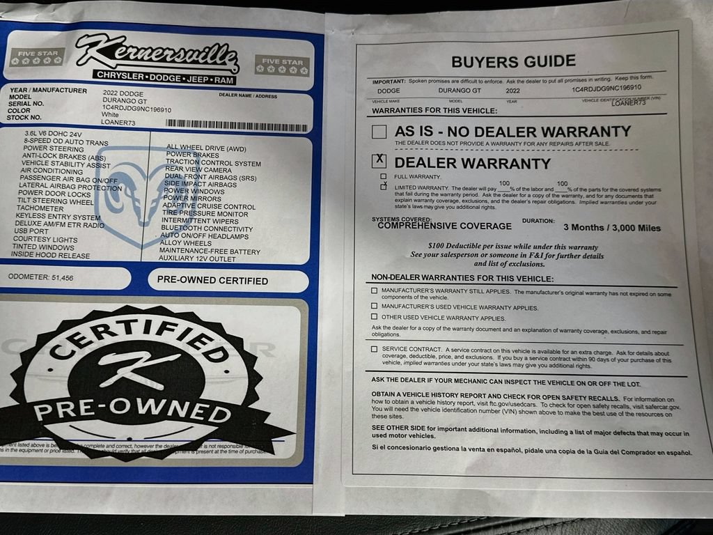 Used 2022 Dodge Durango GT AWD/4WD image 36