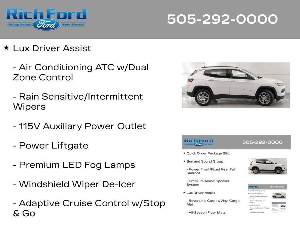 Used 2022 Jeep Compass Latitude w/ Sun and Sound Group AWD/4WD image 32
