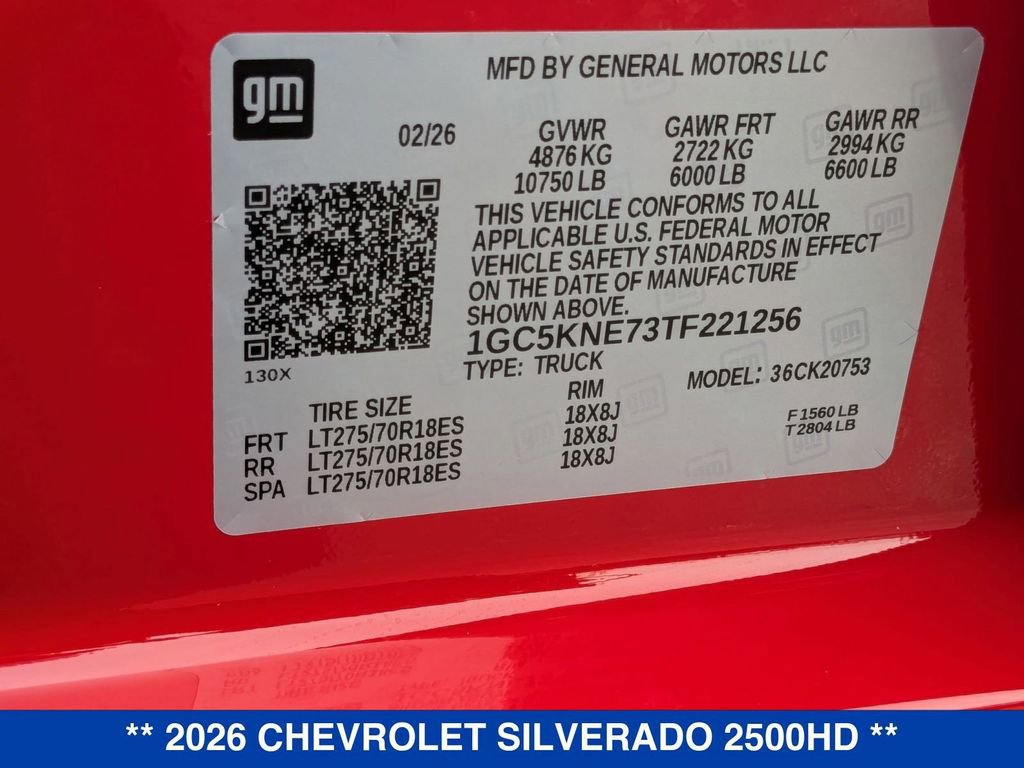 New 2026 Chevrolet Silverado 2500 LT w/ All Star Edition AWD/4WD image 34