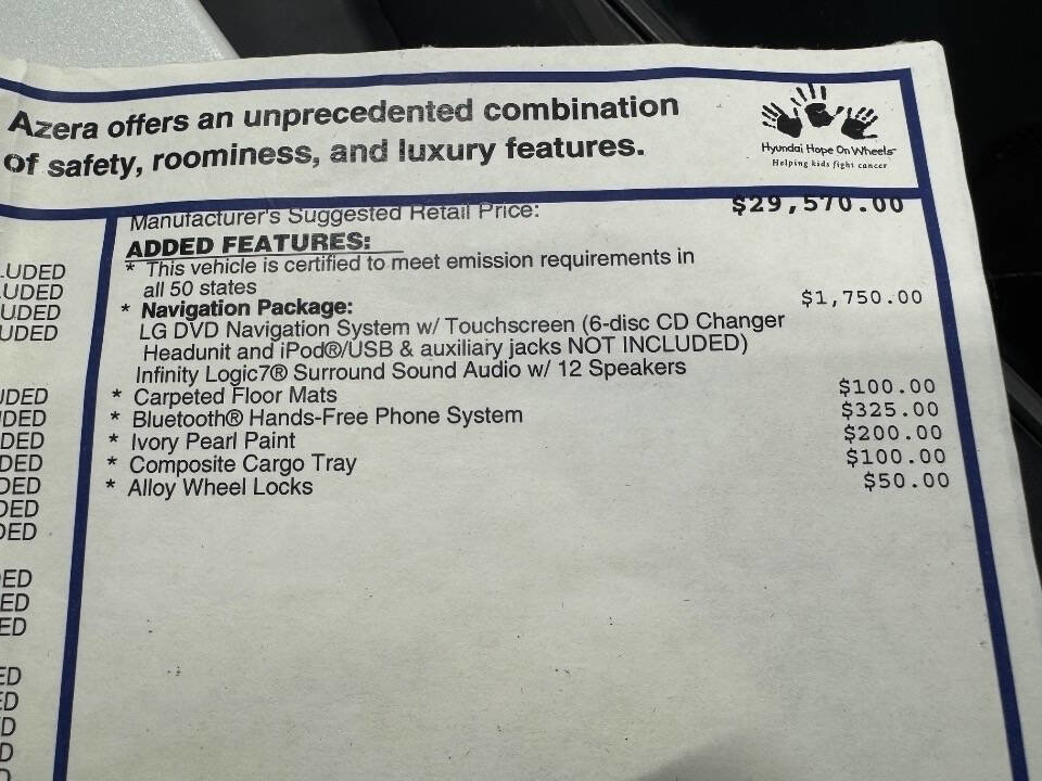 Used 2010 Hyundai Azera Limited w/ Navigation Pkg 3 image 45