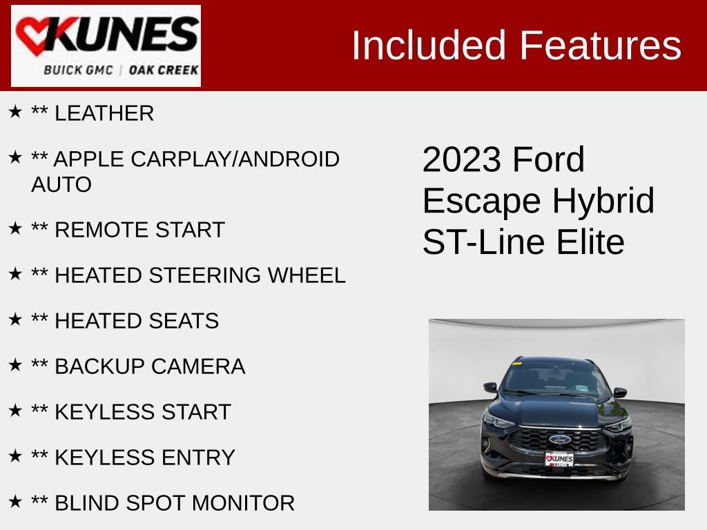 Used 2023 Ford Escape ST-Line Elite w/ Premium Technology Package AWD/4WD image 2
