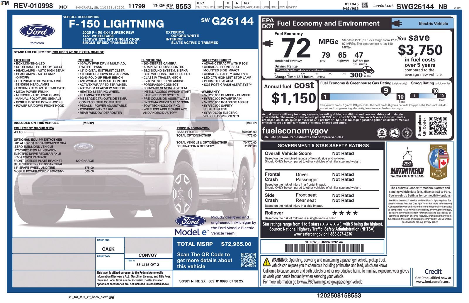 New 2025 Ford F150 Lightning Flash AWD/4WD image 25