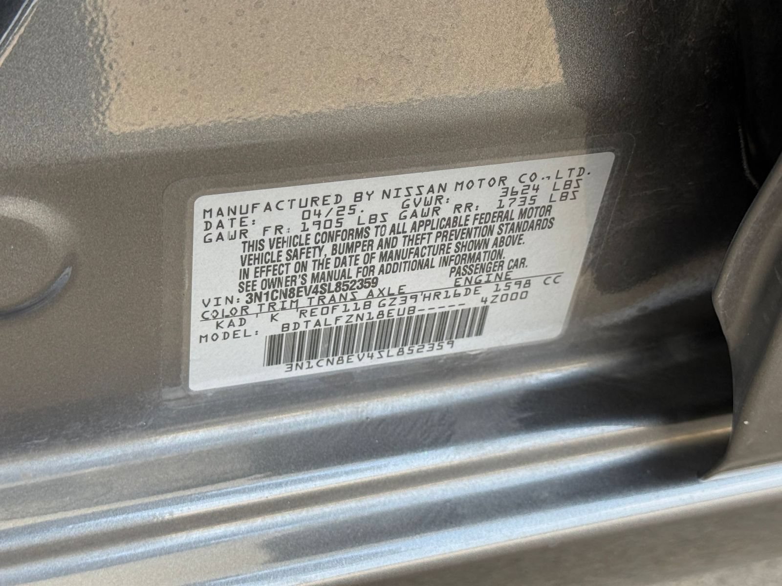 Used 2025 Nissan Versa SV FWD image 24