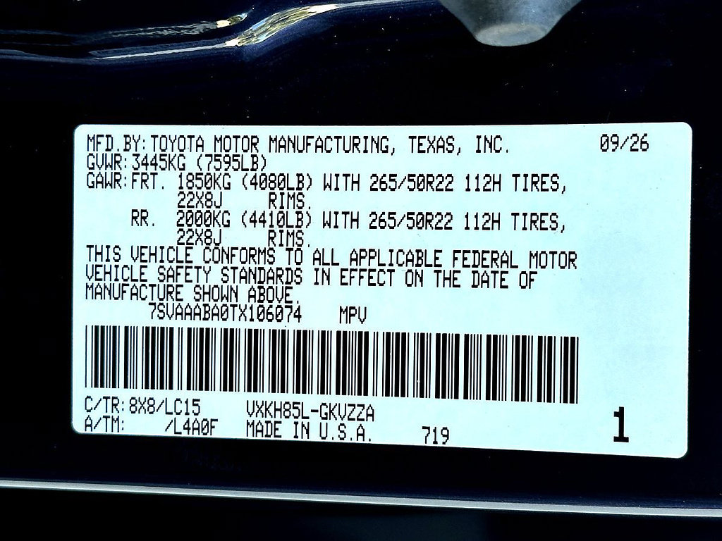 New 2026 Toyota Sequoia Capstone AWD/4WD image 24