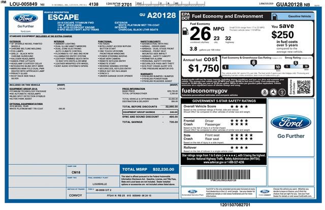 Used 2016 Ford Escape Titanium w/ Equipment Group 301A FWD image 23