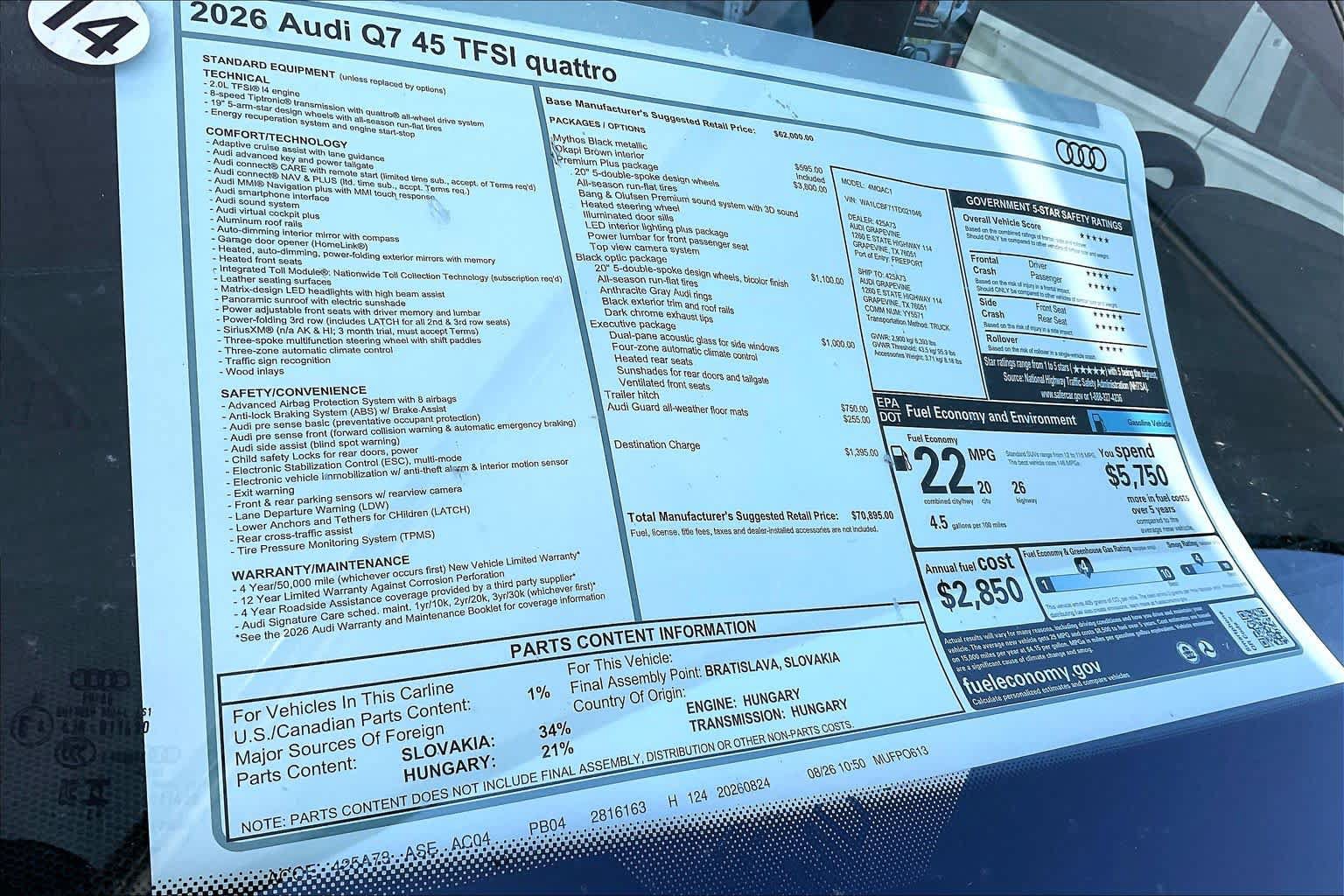 New 2026 Audi Q7 2.0T Premium Plus AWD/4WD image 18