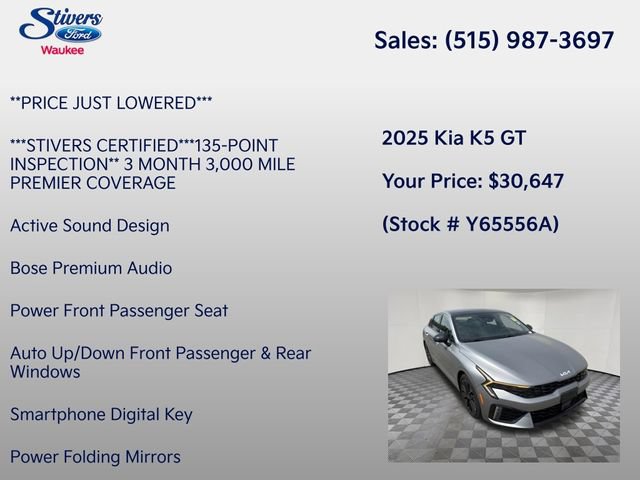 Used 2025 Kia K5 GT w/ GT1 Package FWD image 22