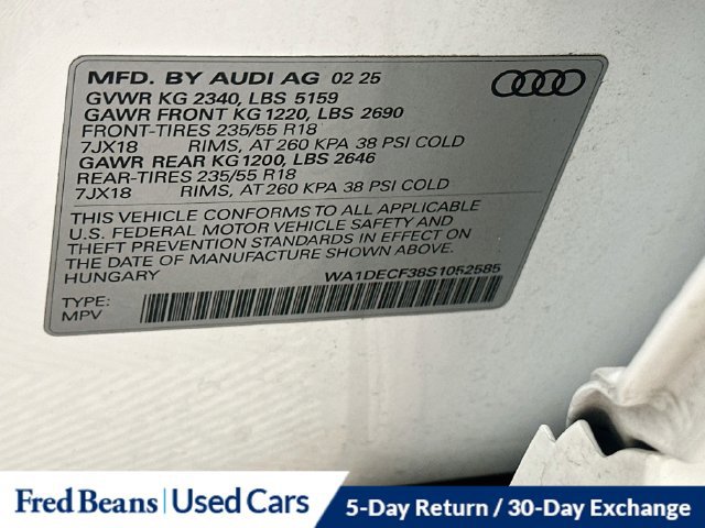 Used 2025 Audi Q3 2.0T Premium w/ Convenience Package AWD/4WD image 39