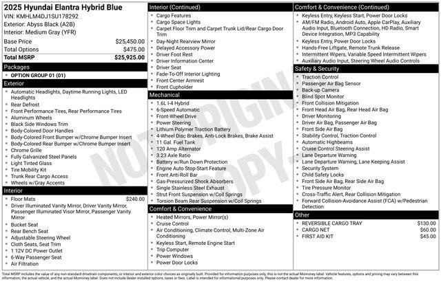 New 2025 Hyundai Elantra Blue image 4