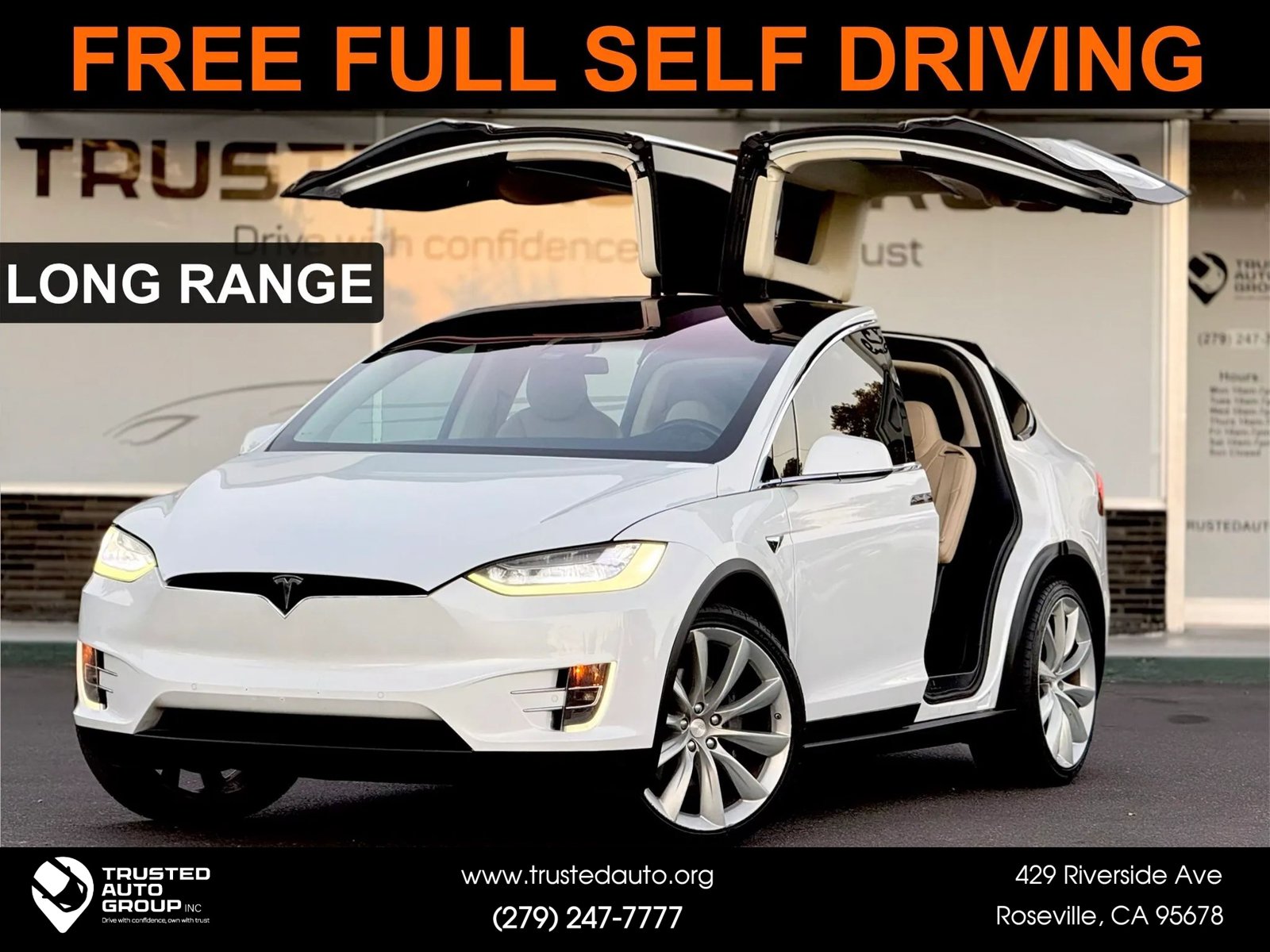 Used 2017 Tesla Model X 100D AWD/4WD image 1