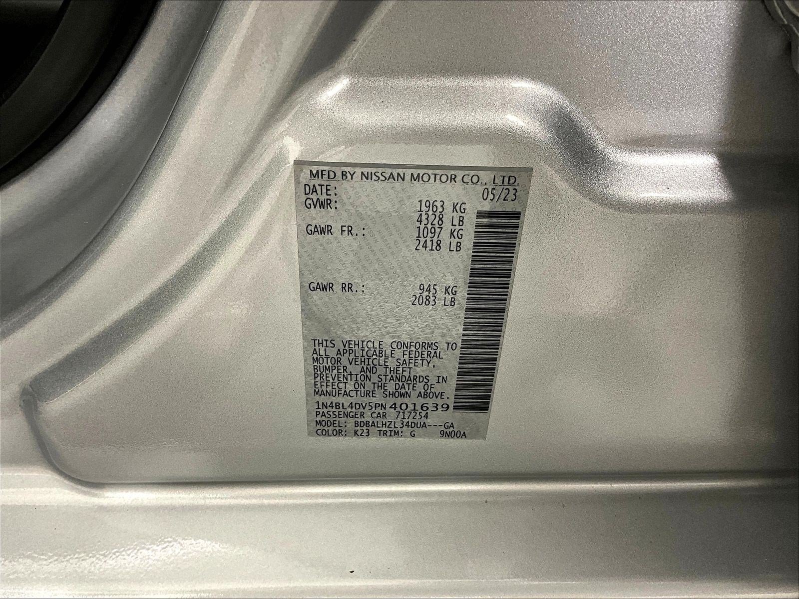 Certified 2023 Nissan Altima 2.5 SV FWD image 19