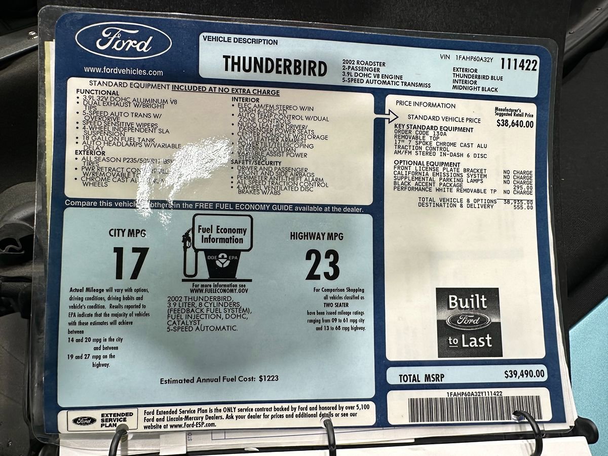 Used 2002 Ford Thunderbird image 39