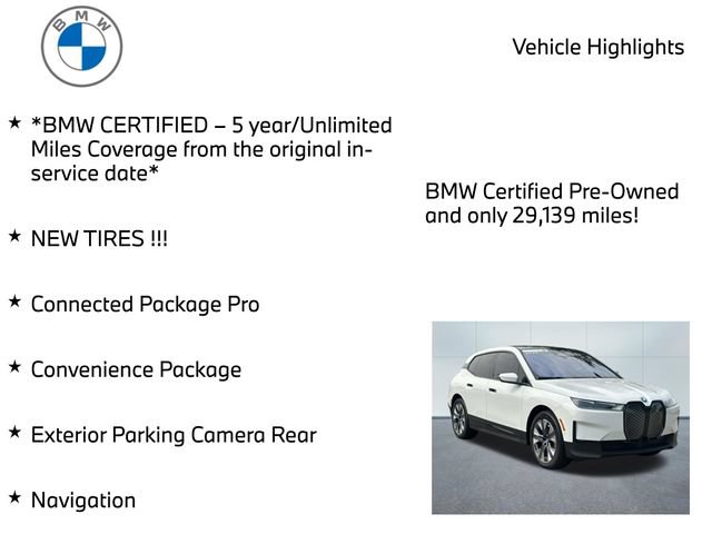 Certified 2025 BMW iX xDrive50 w/ Convenience Package AWD/4WD image 11