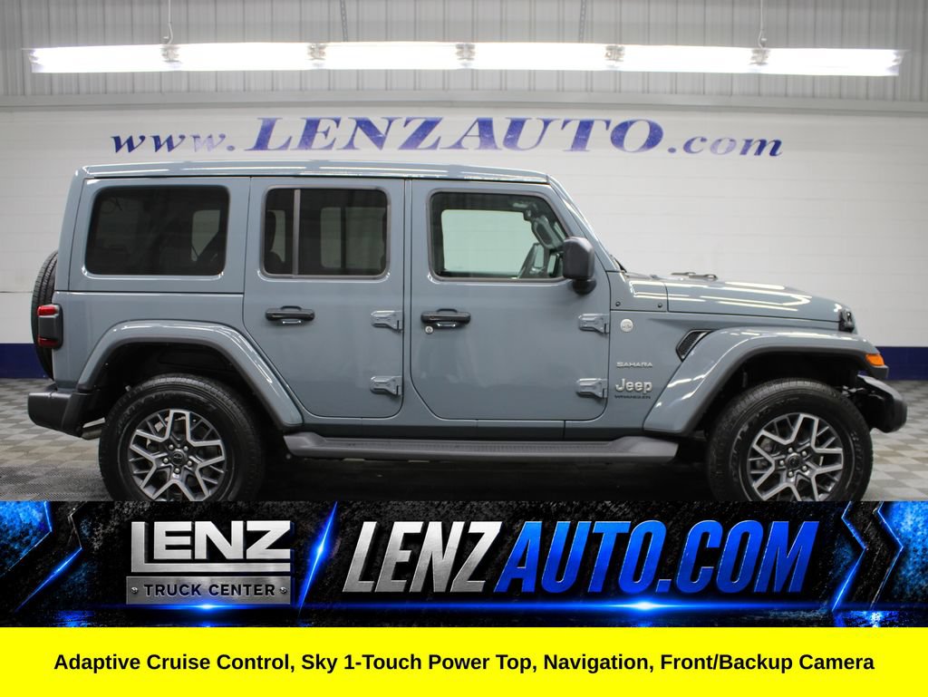 Used 2024 Jeep Wrangler Unlimited Sahara w/ Technology Group AWD/4WD 360° Tour