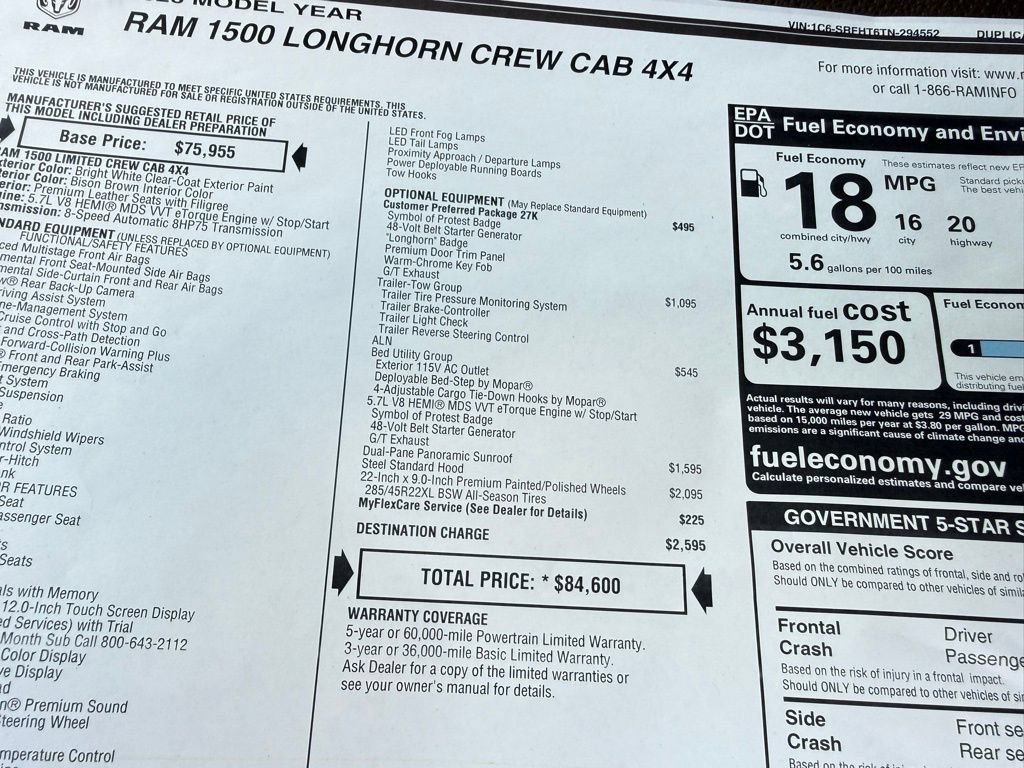 New 2026 RAM 1500 Limited w/ Trailer Tow Group AWD/4WD image 34