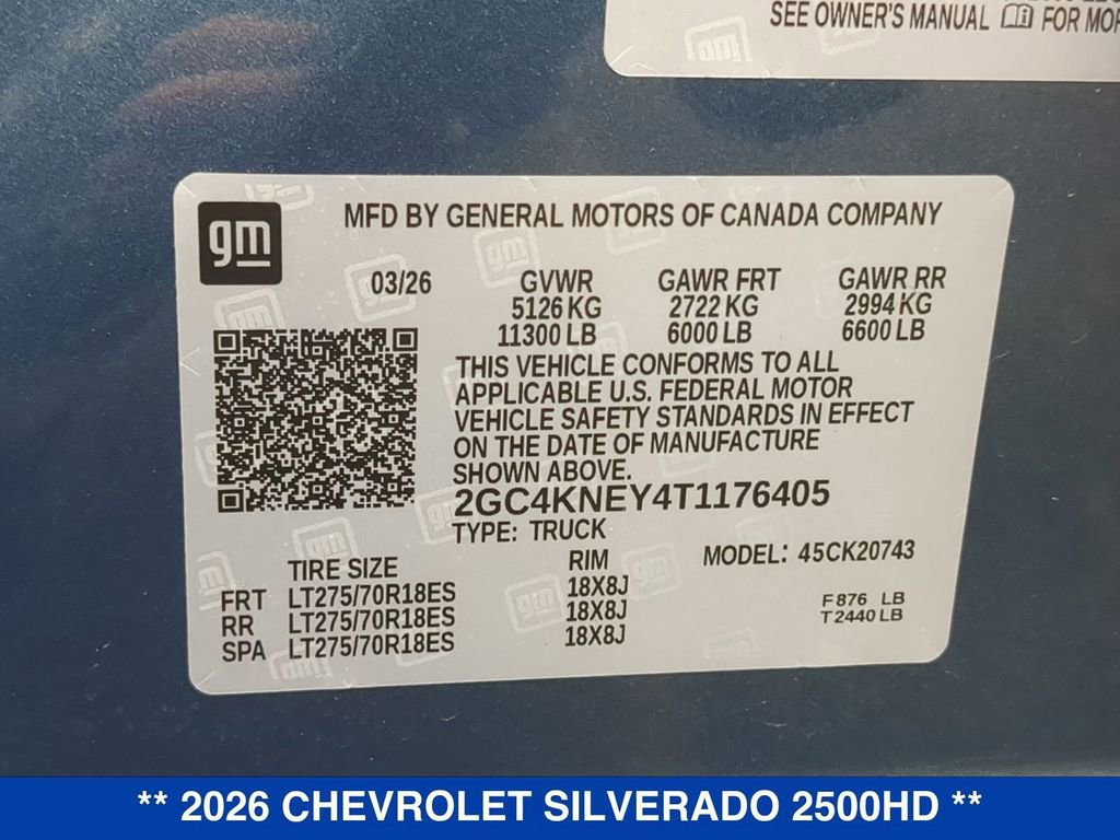New 2026 Chevrolet Silverado 2500 LT w/ True North Edition AWD/4WD image 26