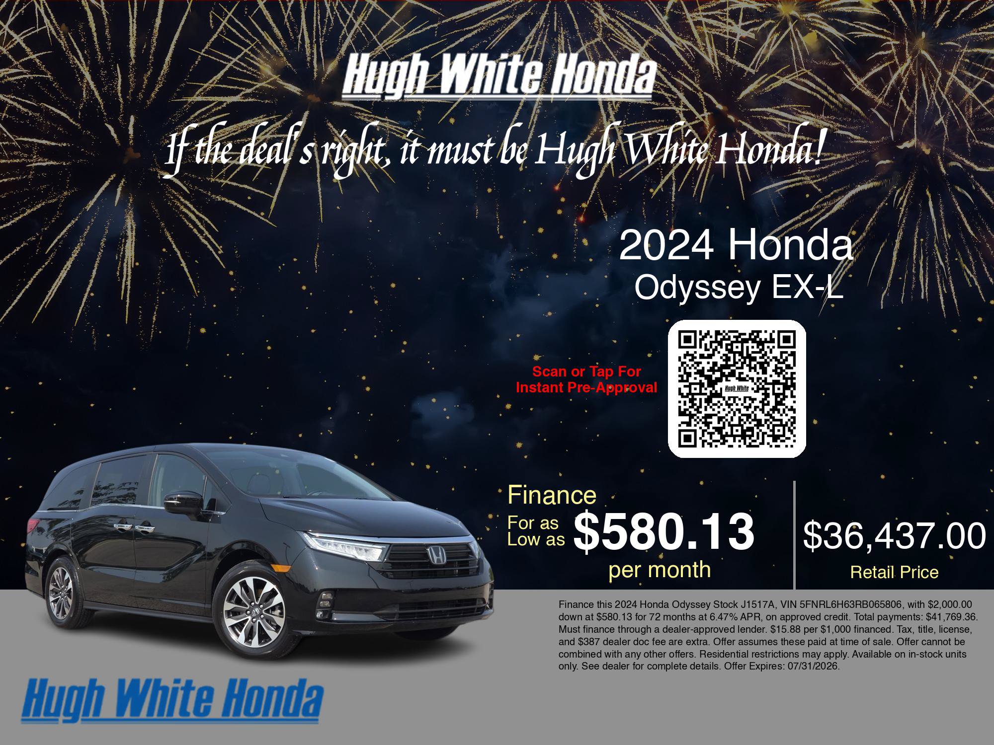 Used 2024 Honda Odyssey EX-L image 3
