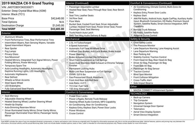 Used 2019 MAZDA CX-9 Grand Touring image 25