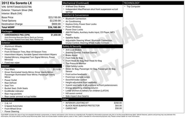 Used 2012 Kia Sorento LX w/ Convenience Pkg image 5