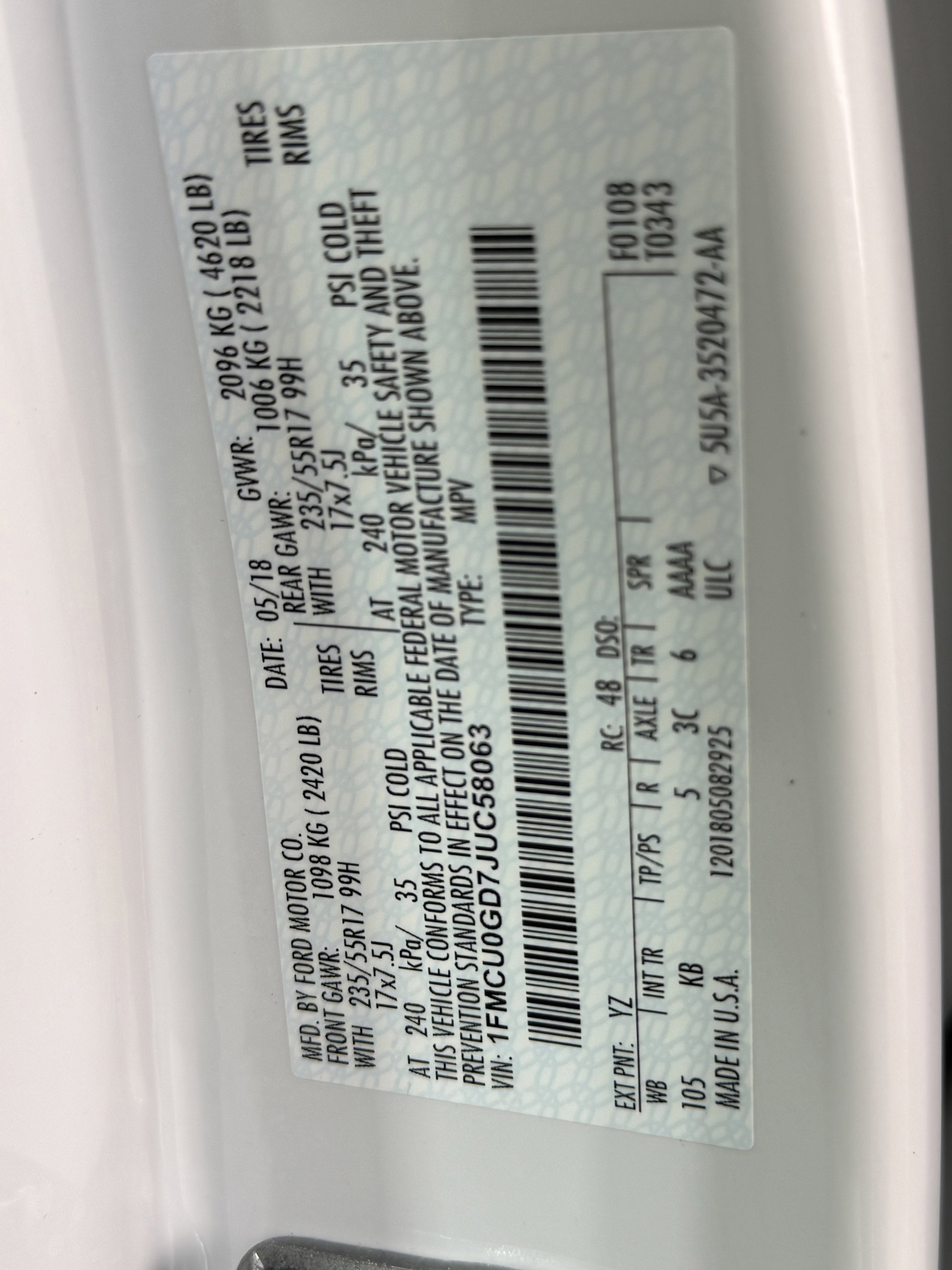 Used 2018 Ford Escape SE w/ SE Sync 3 Package image 26