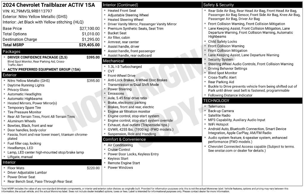Certified 2024 Chevrolet TrailBlazer ACTIV w/ Driver Confidence Package FWD image 7
