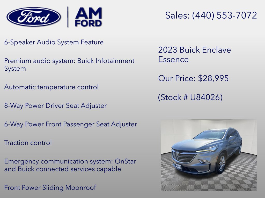 Used 2023 Buick Enclave Essence w/ Experience Buick Package AWD/4WD image 18