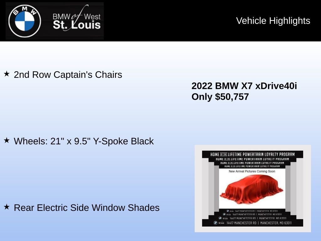 Used 2022 BMW X7 xDrive40i w/ Premium Package image 31
