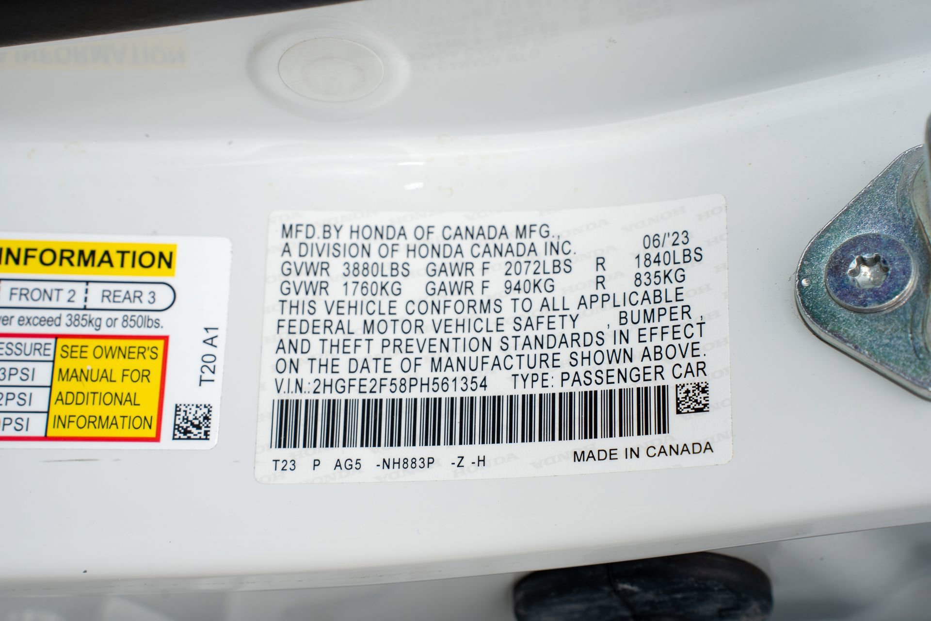 Certified 2023 Honda Civic Sport image 36
