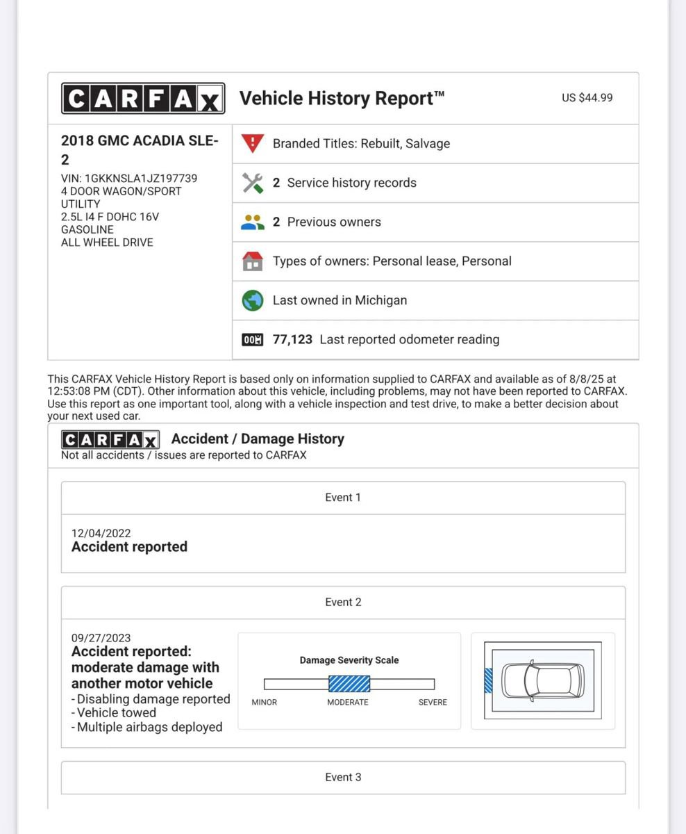 Used 2018 GMC Acadia SLE w/ LPO, Black Accent Package image 46