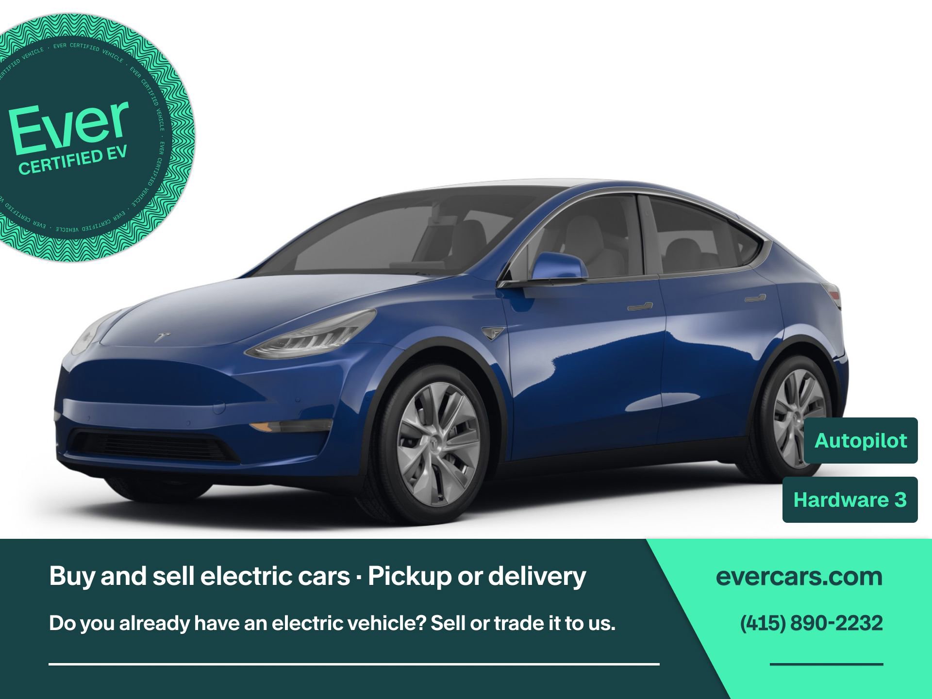 Used 2021 Tesla Model Y Long Range AWD/4WD image 1