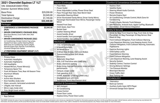 Certified 2021 Chevrolet Equinox LT image 46