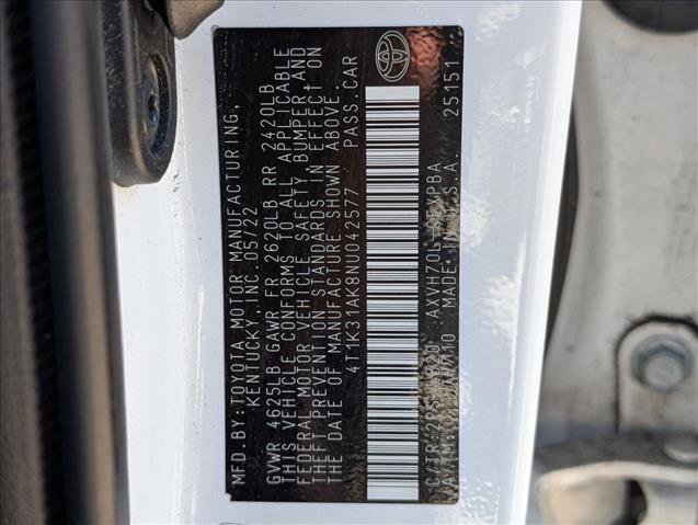 Used 2022 Toyota Camry XSE w/ Navigation Upgrade Package FWD image 20