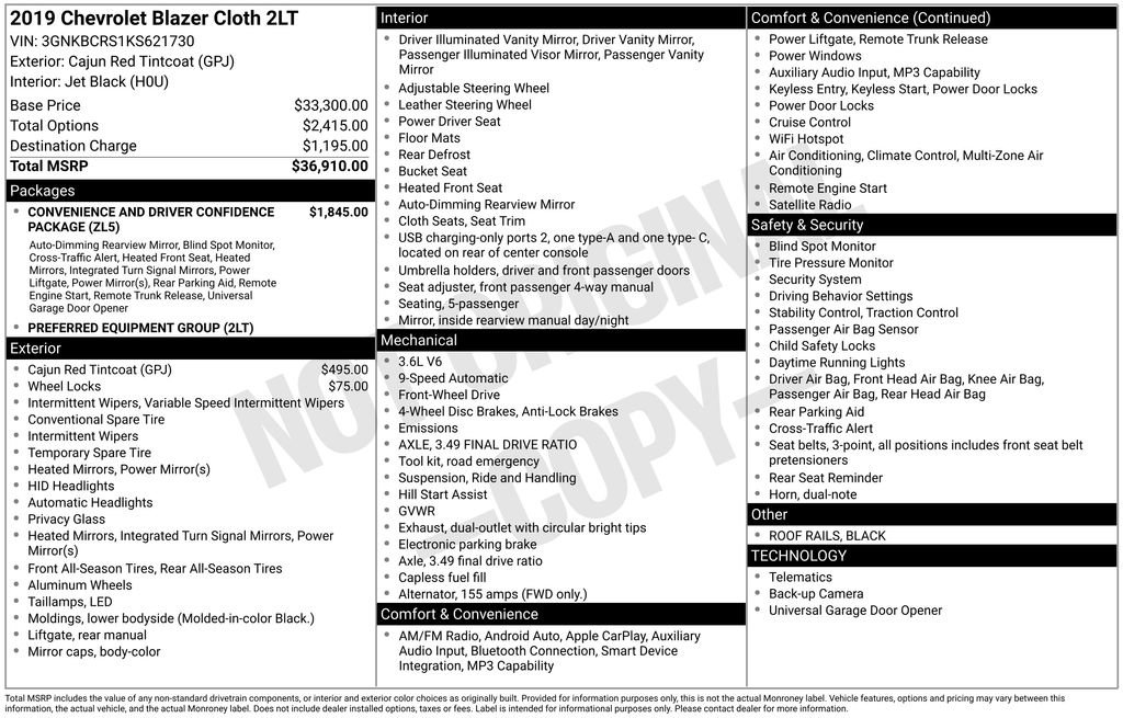 Used 2019 Chevrolet Blazer LT image 15