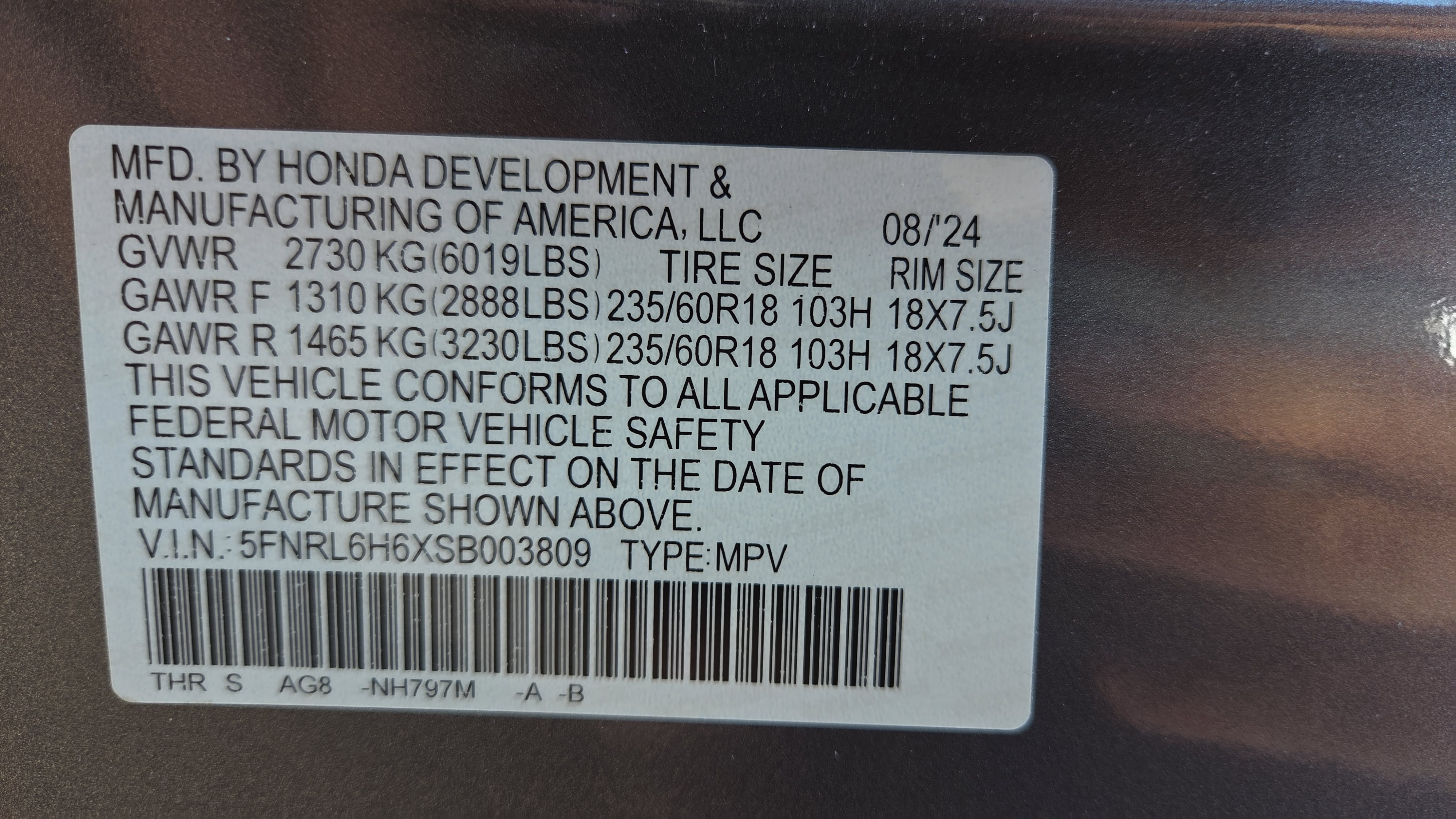 Certified 2025 Honda Odyssey EX-L image 40