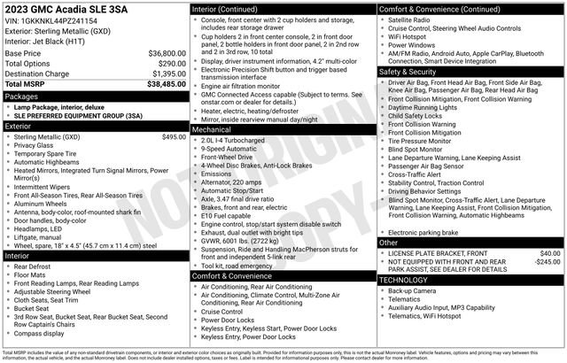 Used 2023 GMC Acadia SLE image 3