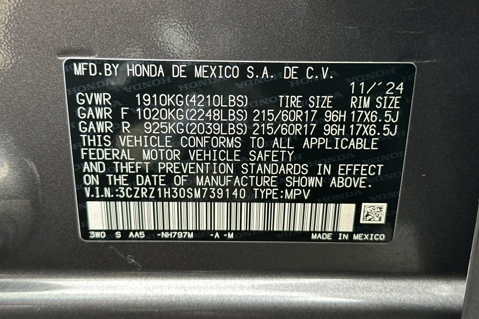 Used 2025 Honda HR-V LX image 34