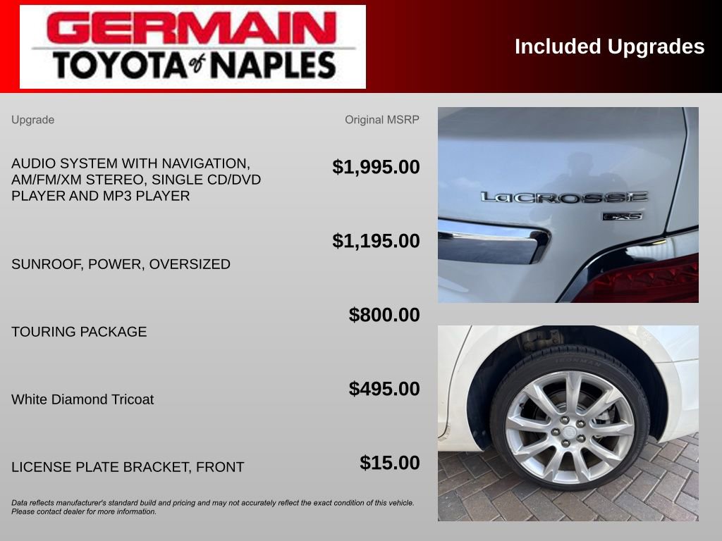 Used 2011 Buick LaCrosse CXS w/ Touring Package FWD image 5