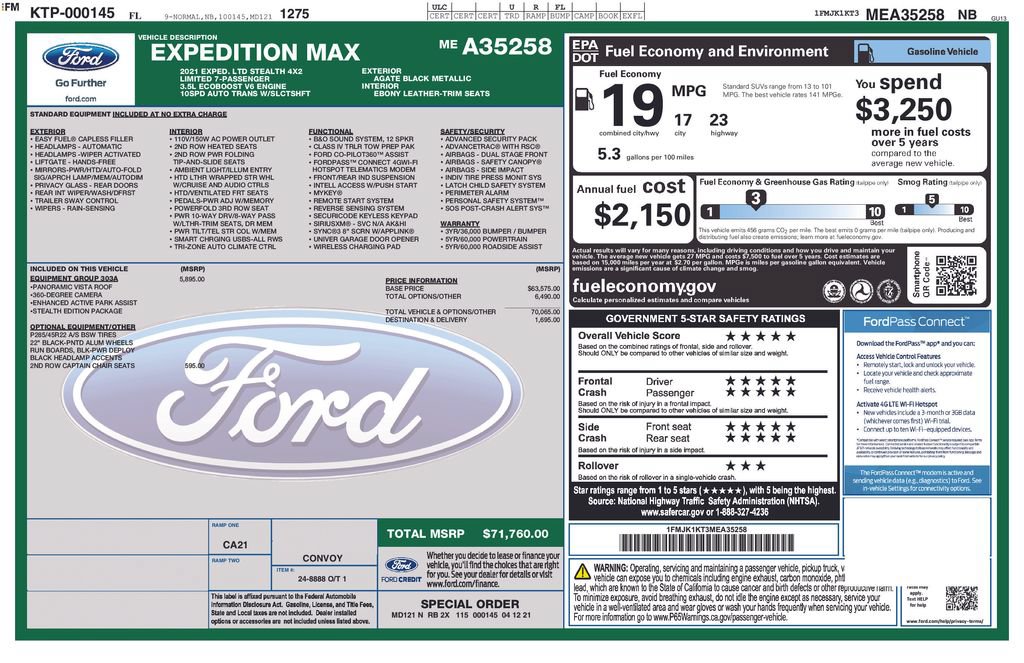 Used 2021 Ford Expedition Max Limited RWD image 5