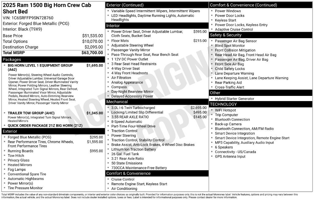 Used 2025 RAM 1500 Big Horn AWD/4WD image 6