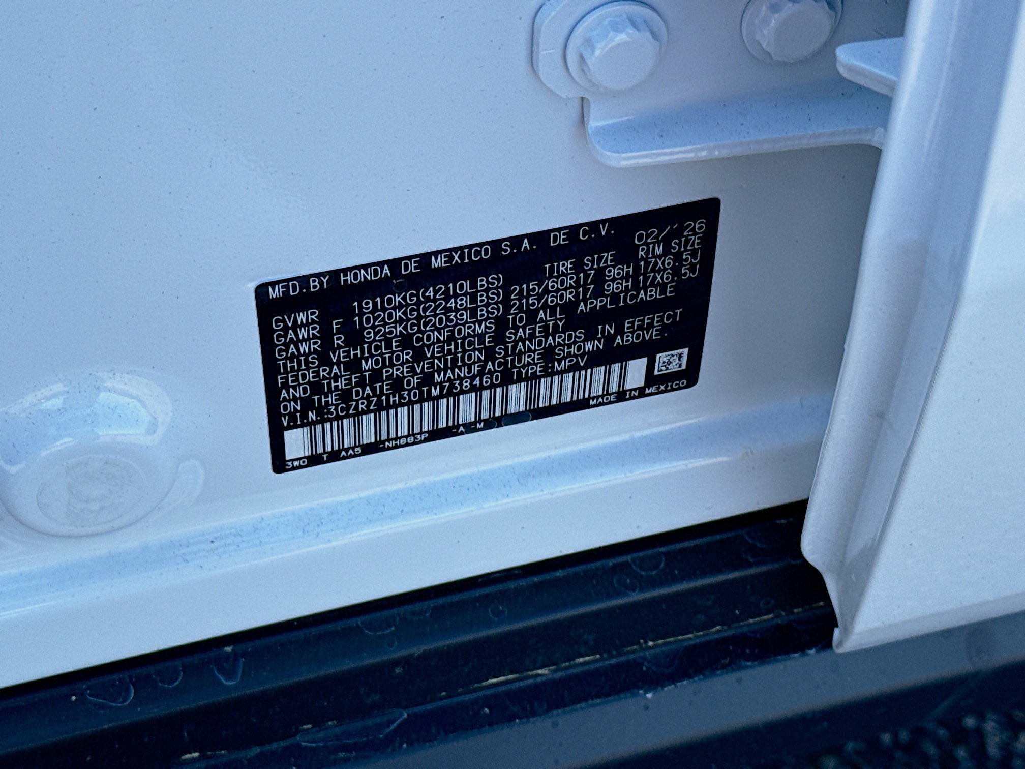 New 2026 Honda HR-V LX image 26