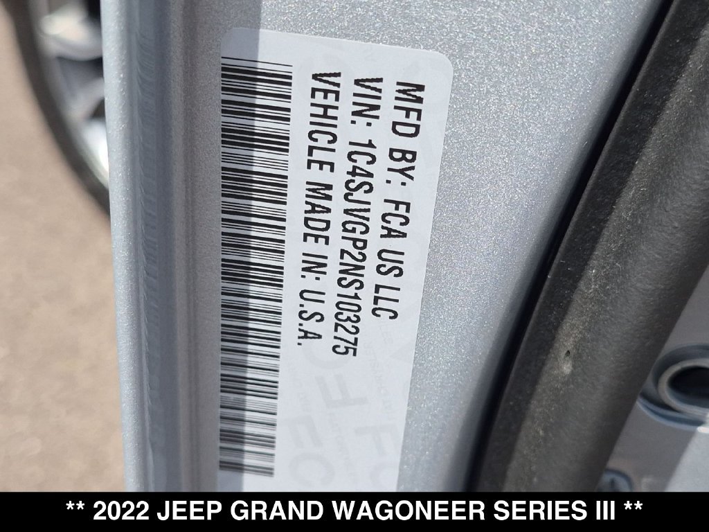 Used 2022 Jeep Grand Wagoneer Series III w/ Rear Seat Video Group 1 AWD/4WD image 35