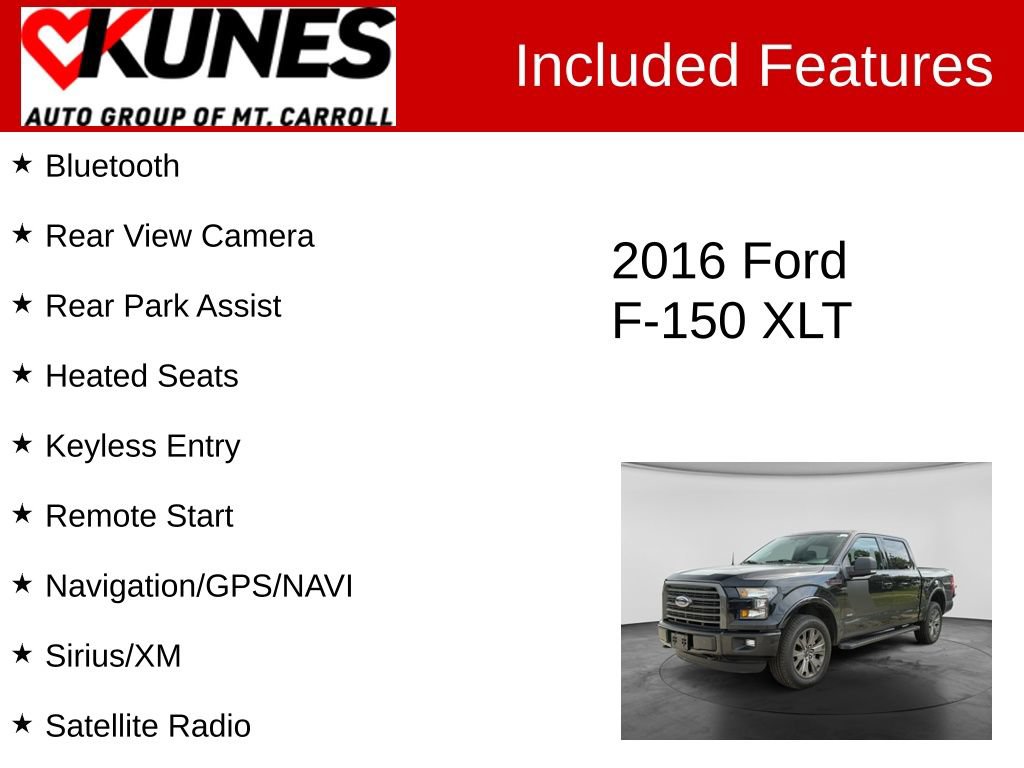 Used 2016 Ford F150 XLT w/ Equipment Group 302A Luxury AWD/4WD image 3