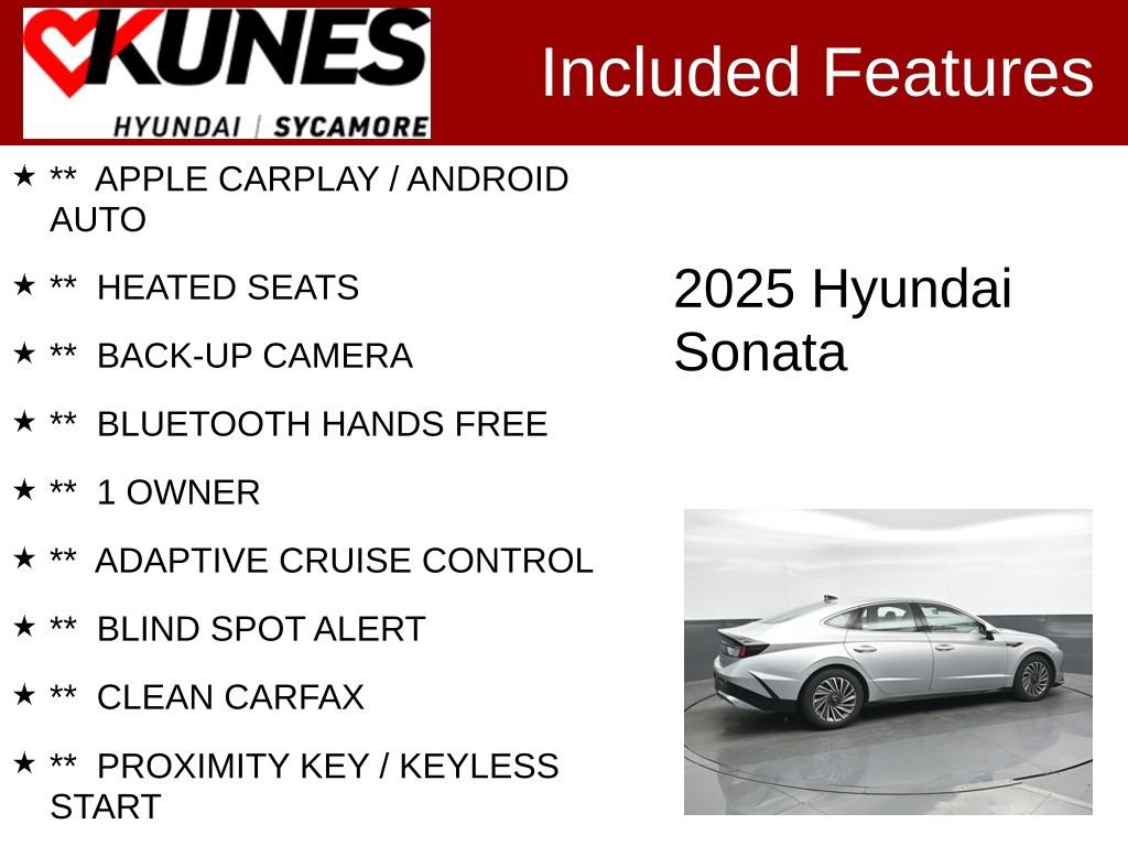 Certified 2025 Hyundai Sonata SEL FWD image 2