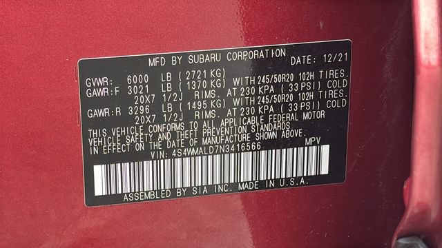 Used 2022 Subaru Ascent Limited w/ Technology Package AWD/4WD image 30