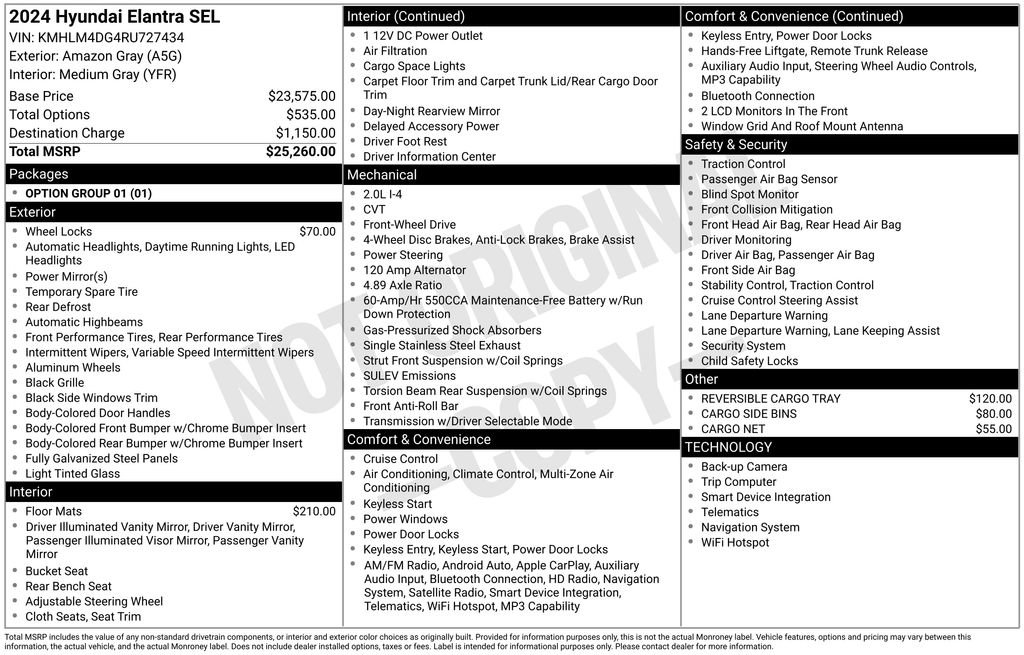 Certified 2024 Hyundai Elantra SEL FWD image 6