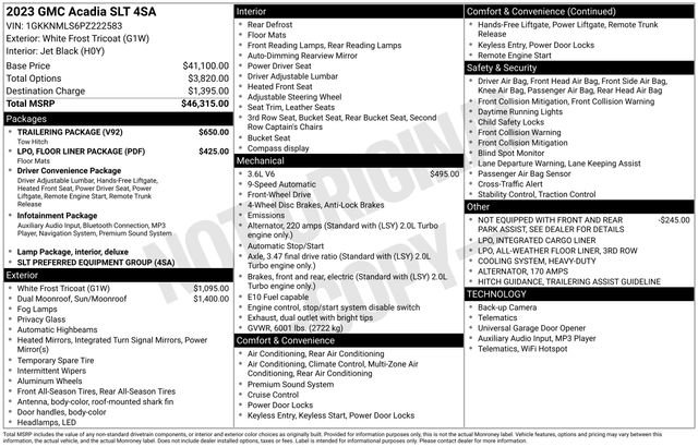 Used 2023 GMC Acadia SLT w/ Trailering Package FWD image 7