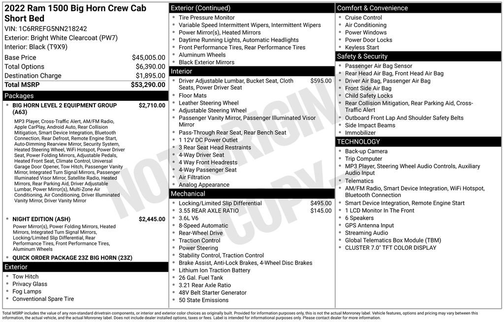 Used 2022 RAM 1500 Big Horn RWD image 5